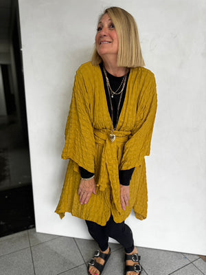 Cotton Jacket with belt/scart - JAC370