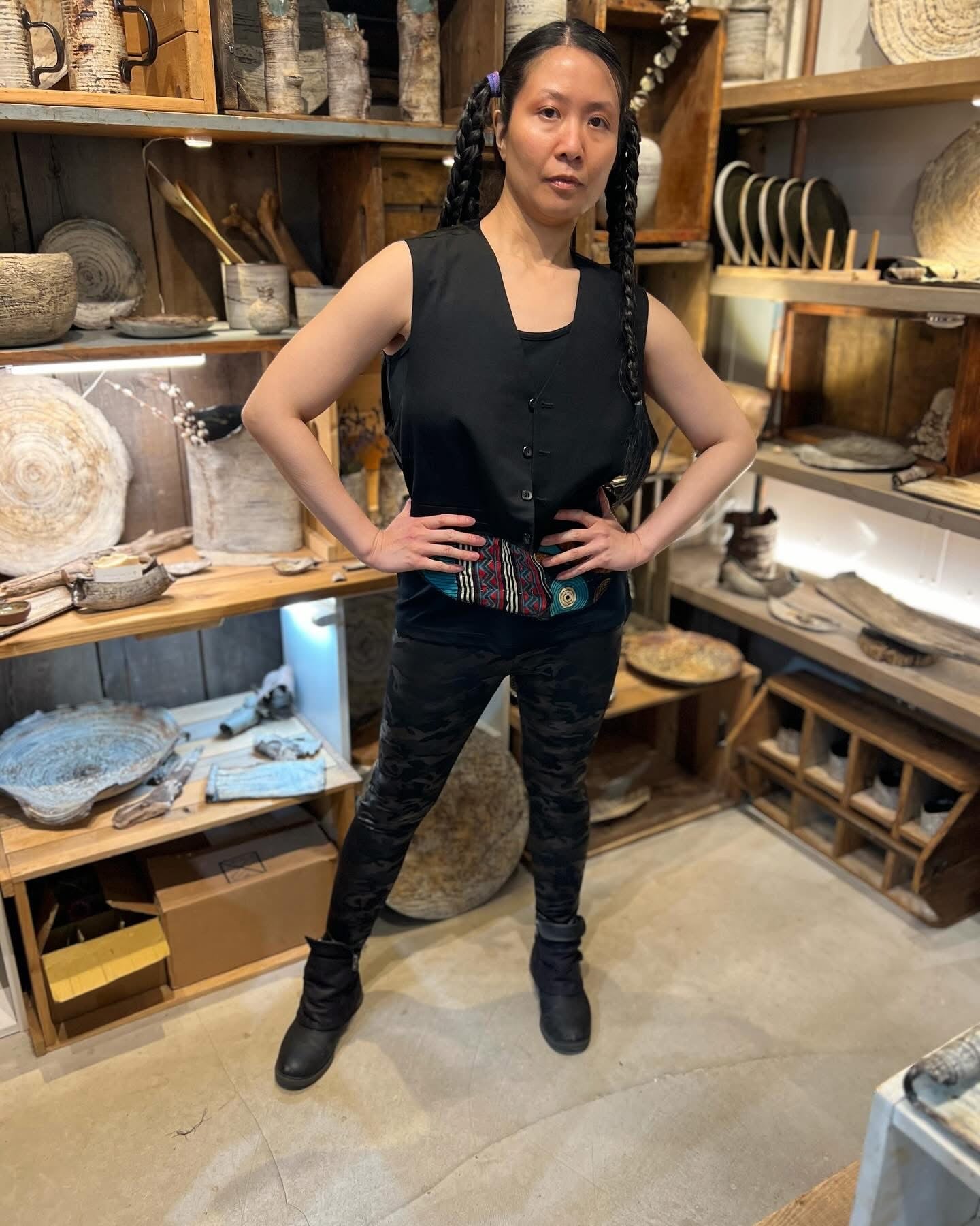 RECYCED AND VINTAGE COTTON VEST/JACKET- VEST622
