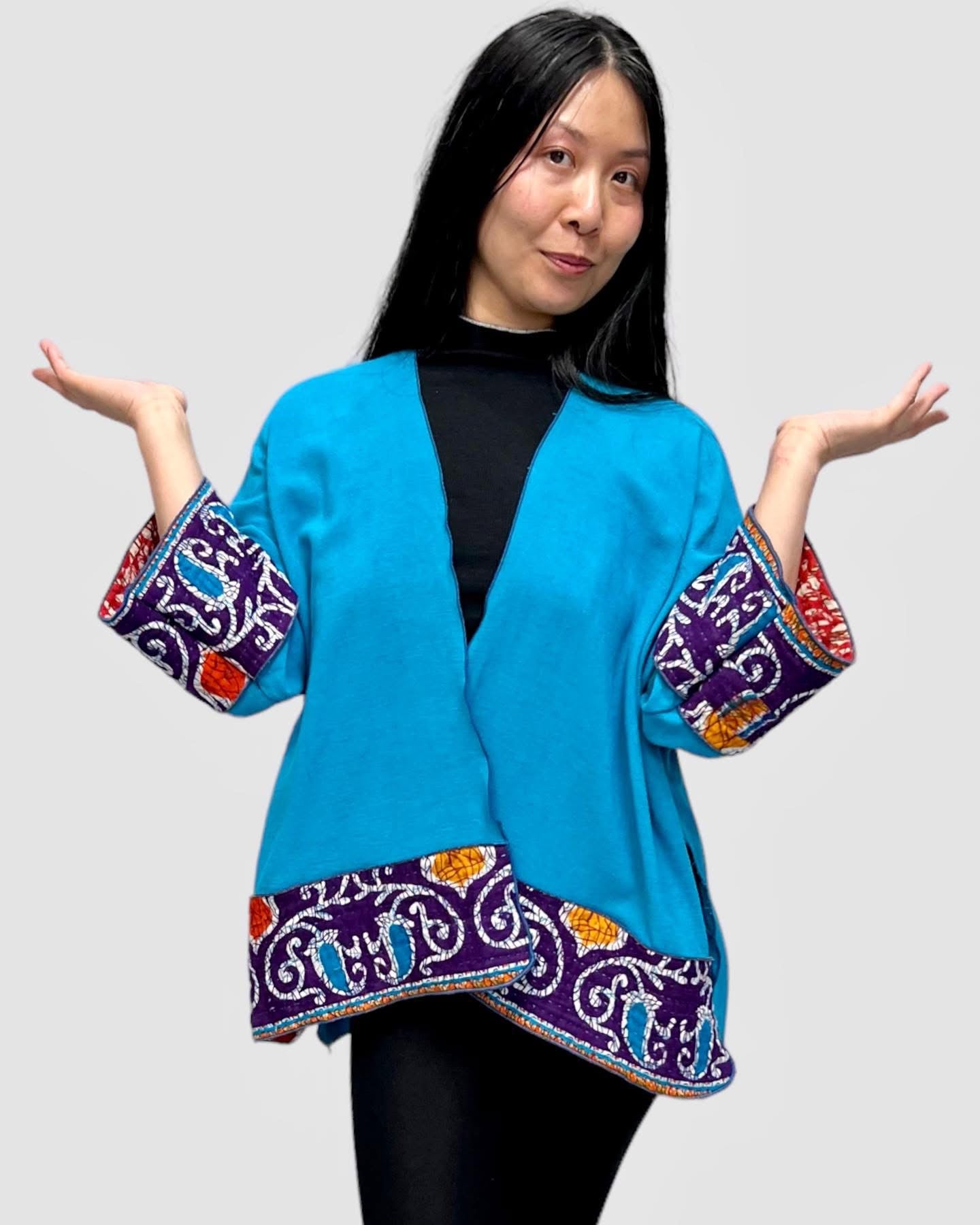 Linen/Viscose Jacket with Vintage Cotton trim - JALVC663