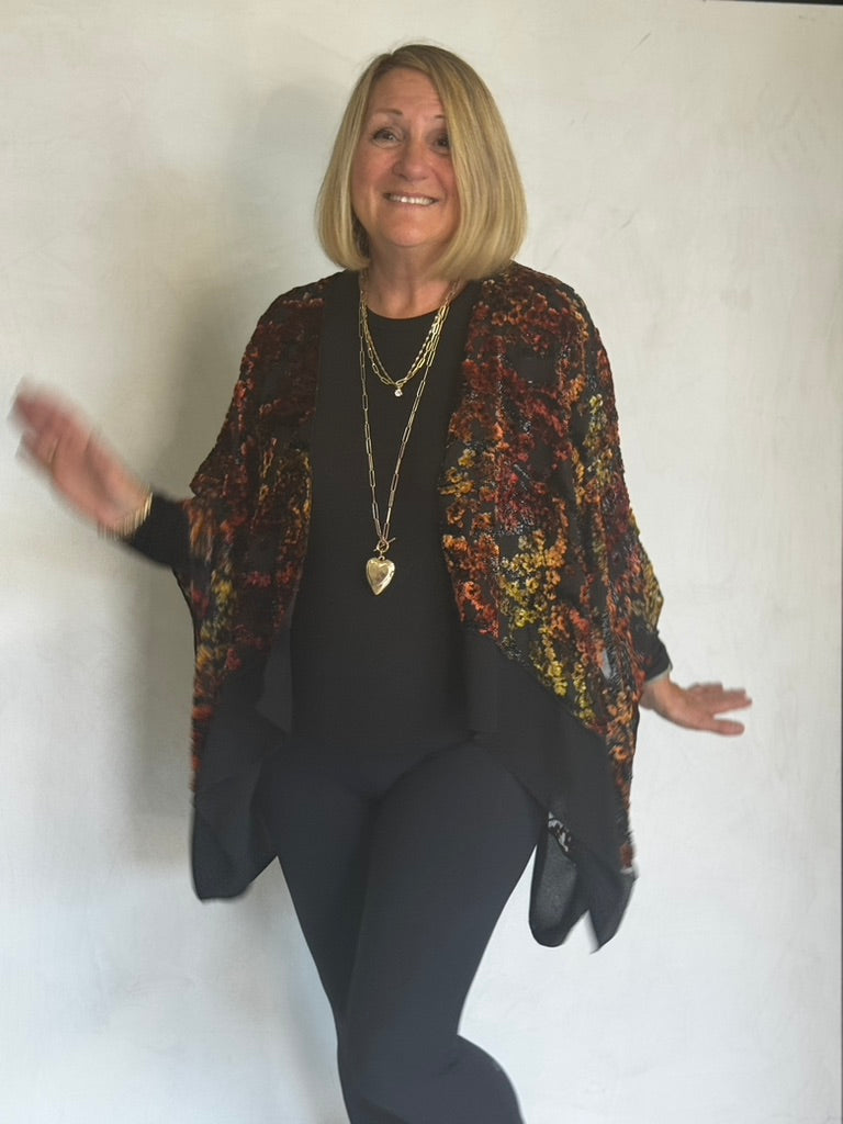 TEXTURED BURN OUT VELVET JACKET - JAS112