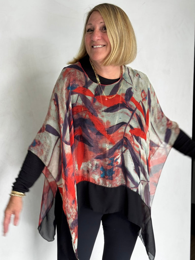 SILK PONCHO - POS11122