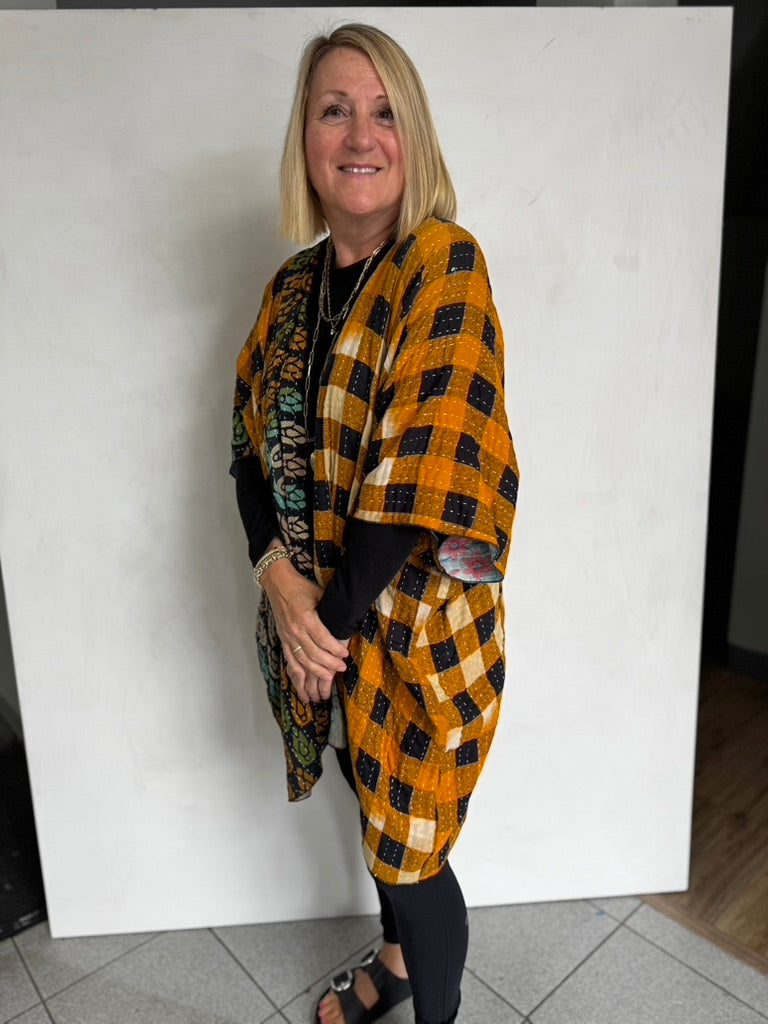 VINTAGE COTTON KANTHA JACKET - JAVC813