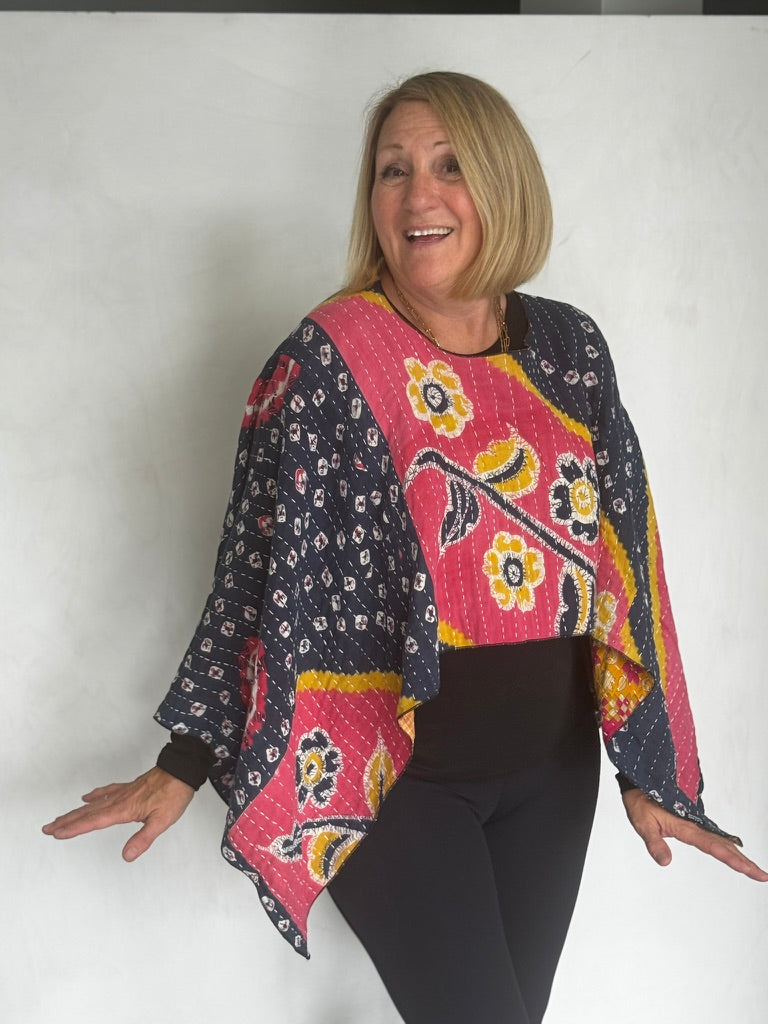 VINTAGE COTTON PONCHO - POVC83