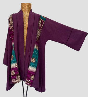 LINEN/VISCOSE AND VINTAGE COTTON JACKET - RULVC06