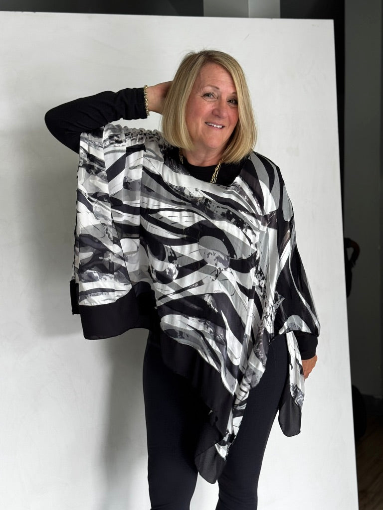 SILK PONCHO - POS11124