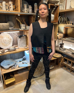 RECYCED AND VINTAGE COTTON VEST/JACKET- VEST622