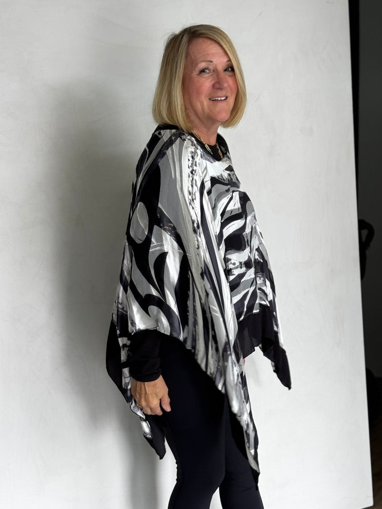 SILK PONCHO - POS11124