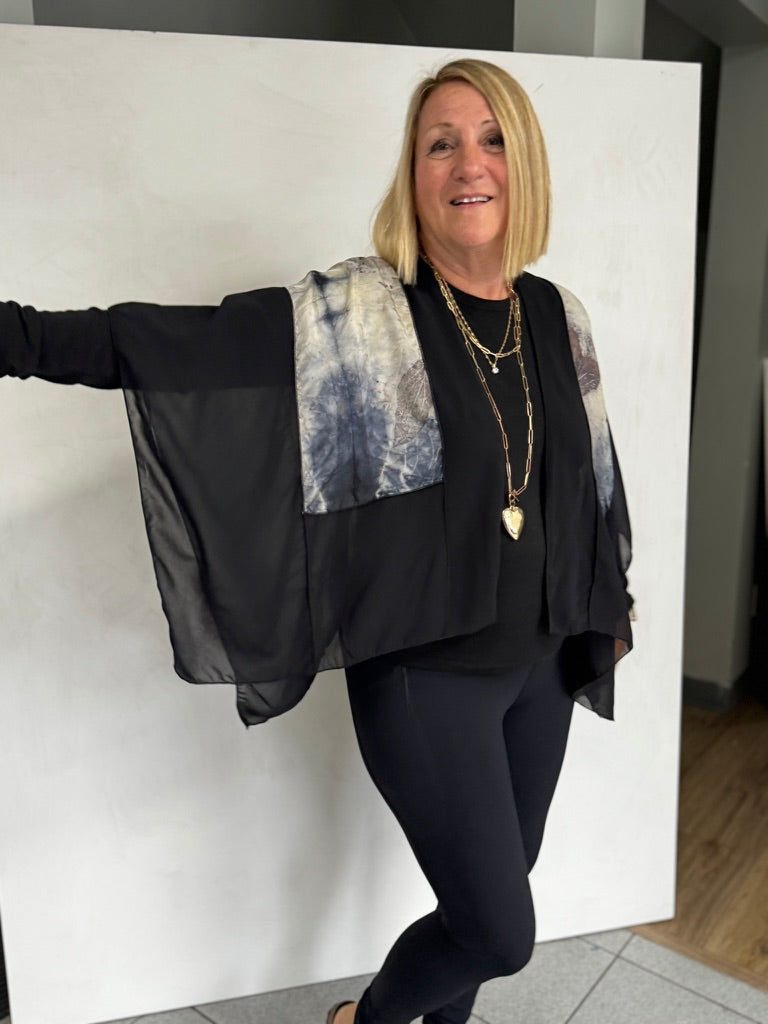 silk was hand dyed by Laurie Gray and I made this ruana - RUS11120
