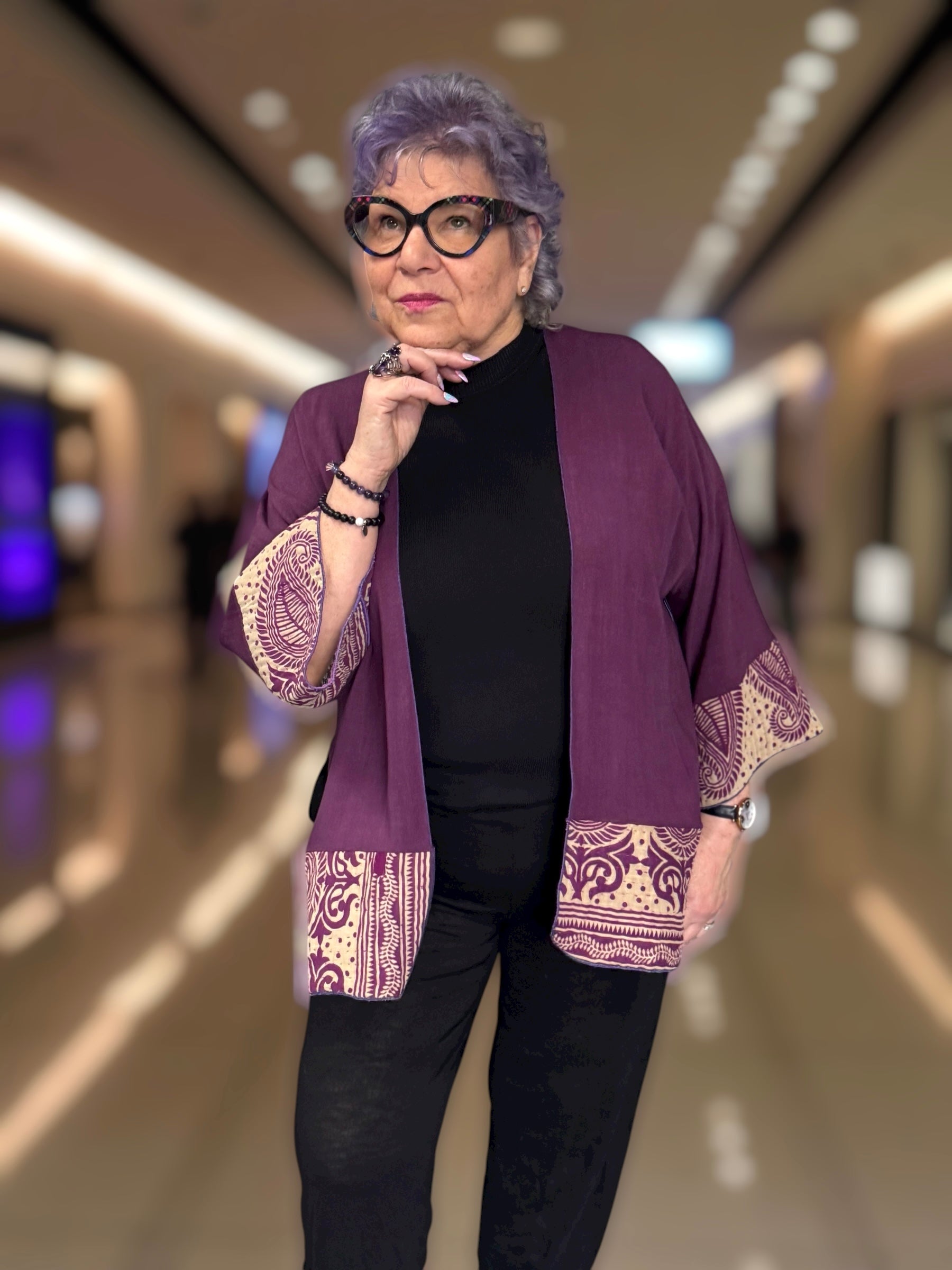 LINEN/VISCOSE JACKET WITH VINTAGE COTTON - JALC348