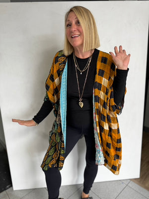VINTAGE COTTON KANTHA JACKET - JAVC813