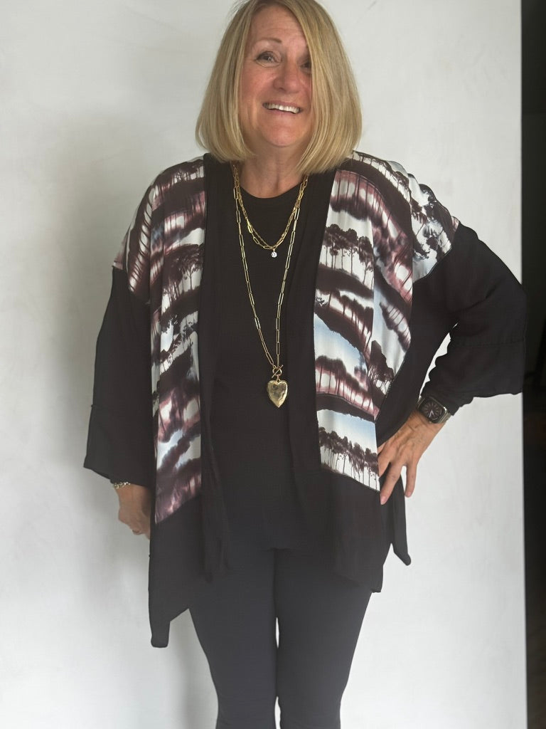 SILK WITH VISCOSE TRIM - JAVS343