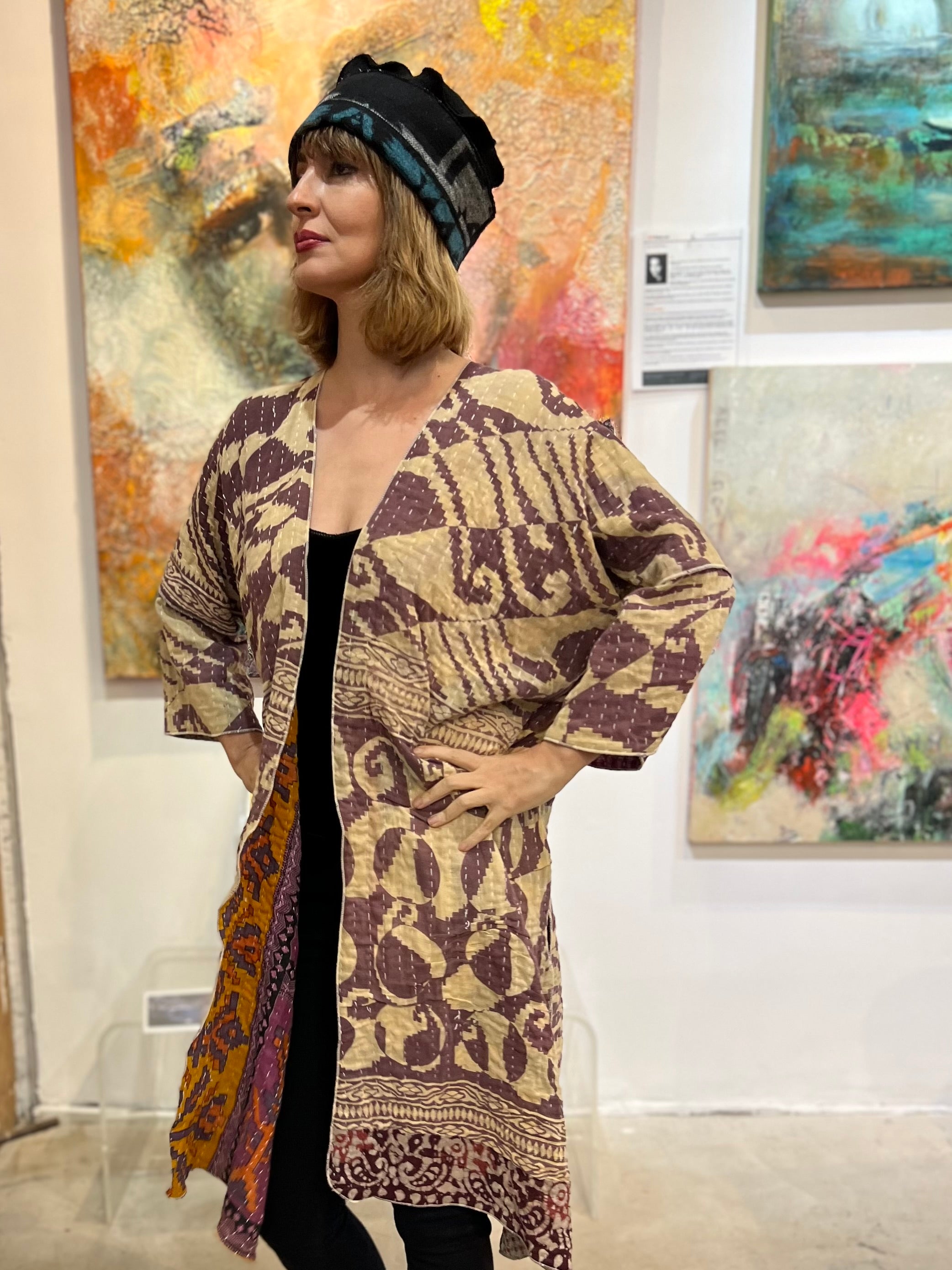 Sold out Vintage Cotton Kantha Jacket - JAVC230