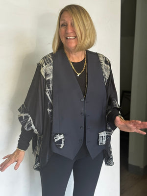 RECYCLED MIXED FABRICS JACKET - JARM204