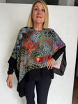 POLYESTER PONCHO WITH POLY SHAWL - DR/SHP7105