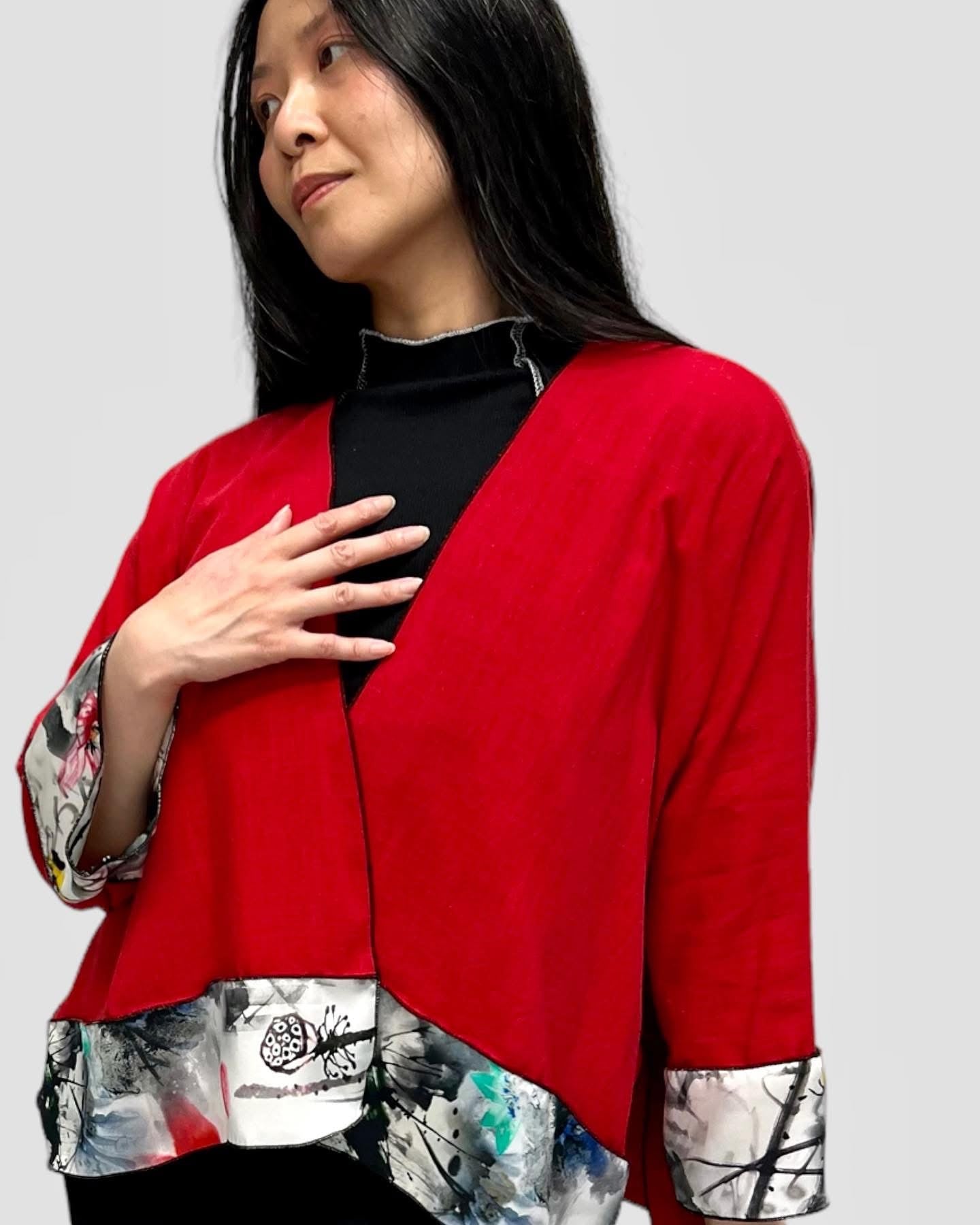 LINEN/VISCOSE WITH SILK TRIM - JALVS339