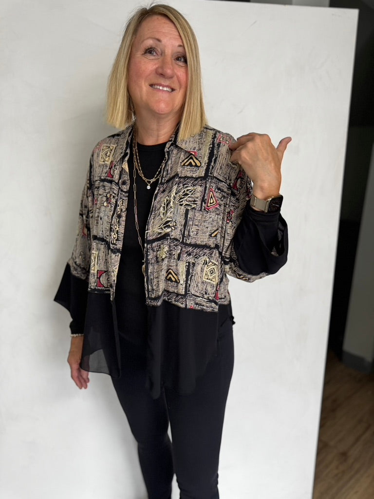 REIMAGINED MEN'S SHIRT RAYON AND POLYESTER - JARPO658