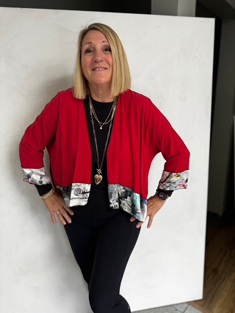 LINEN/VISCOSE WITH SILK TRIM - JALVS339