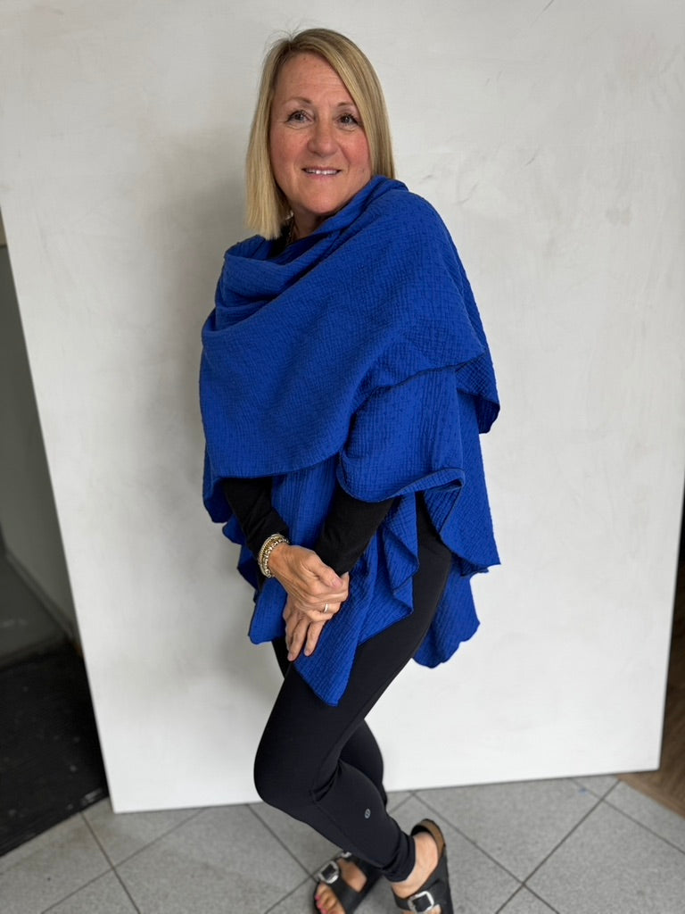 Organic Cotton Triangled Ruana - TRC1115