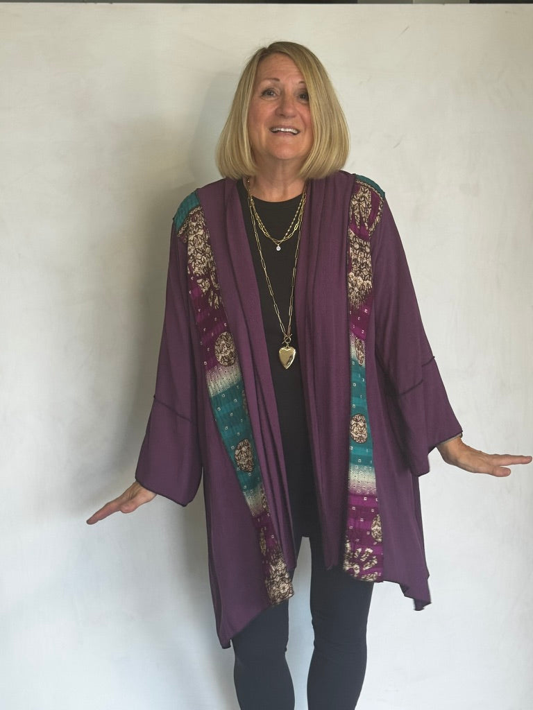 LINEN/VISCOSE AND VINTAGE COTTON JACKET - RULVC06