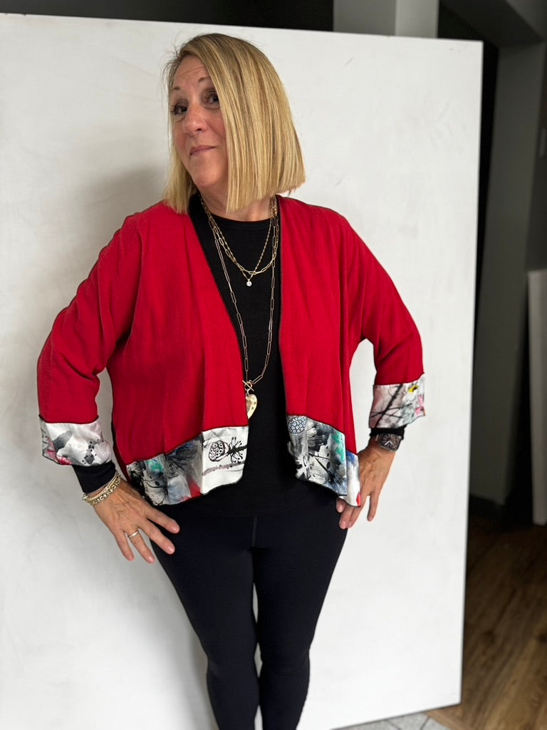 LINEN/VISCOSE WITH SILK TRIM - JALVS339