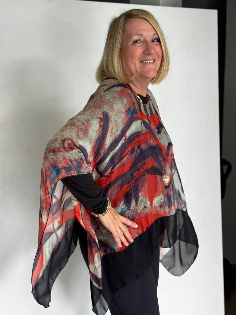 SILK PONCHO - POS11122