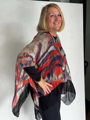 SILK PONCHO - POS11122