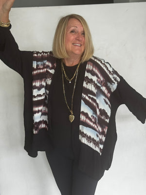 SILK WITH VISCOSE TRIM - JAVS343