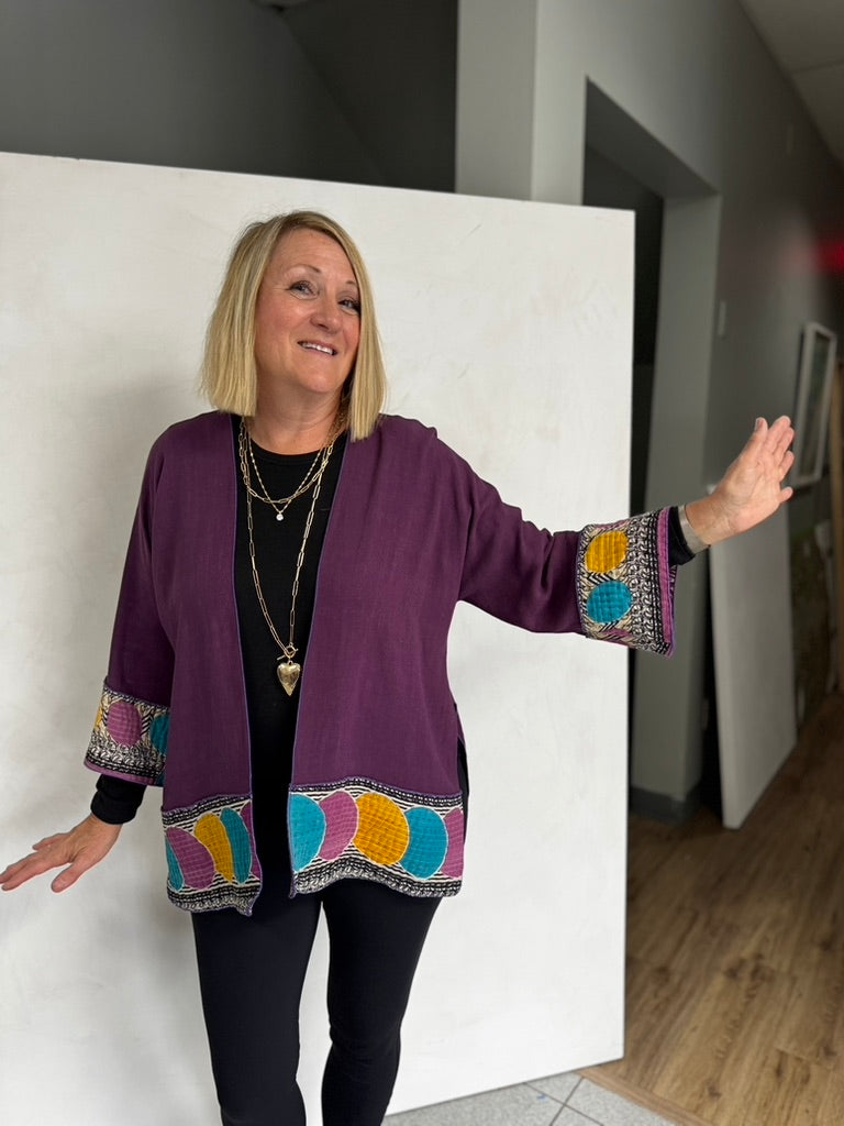 LINEN/VISCOSE JACKET WITH VINTAGE COTTON - JALC348