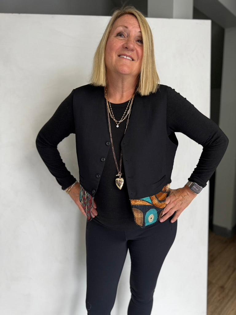 RECYCED AND VINTAGE COTTON VEST/JACKET- VEST622