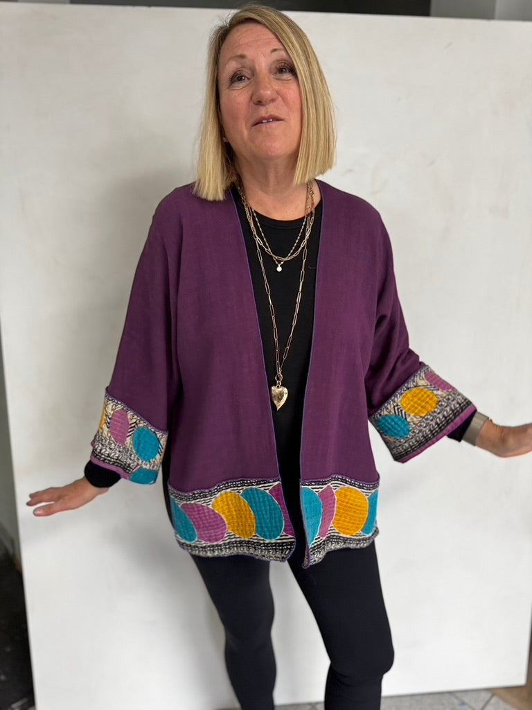 LINEN/VISCOSE JACKET WITH VINTAGE COTTON - JALC348