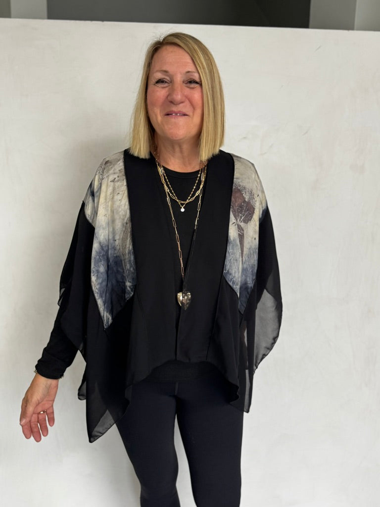 silk was hand dyed by Laurie Gray and I made this ruana - RUS11120