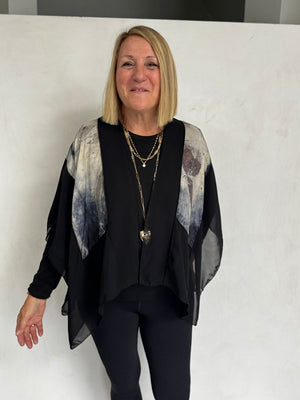 silk was hand dyed by Laurie Gray and I made this ruana - RUS11120