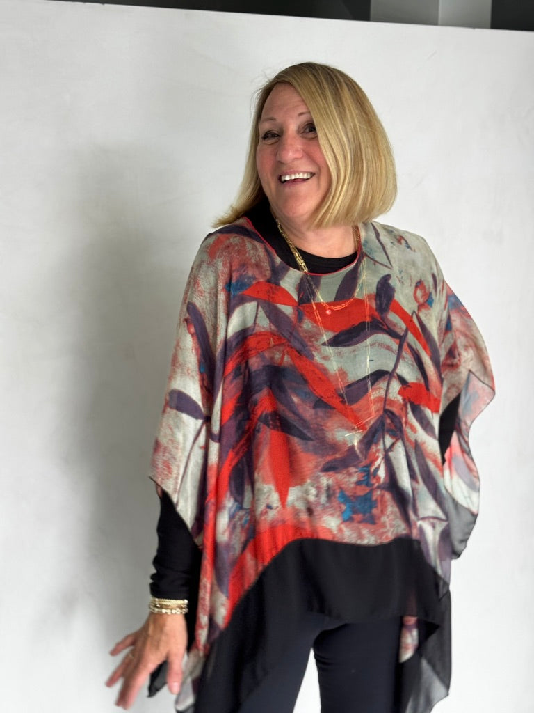 SILK PONCHO - POS11122