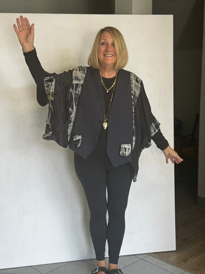 RECYCLED MIXED FABRICS JACKET - JARM204