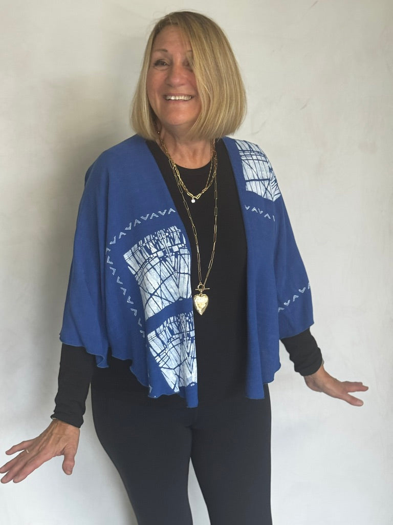 LINEN/VISCOSE HAND PAINTED JACKET - JALV2399
