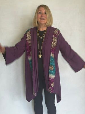 LINEN/VISCOSE AND VINTAGE COTTON JACKET - RULVC06