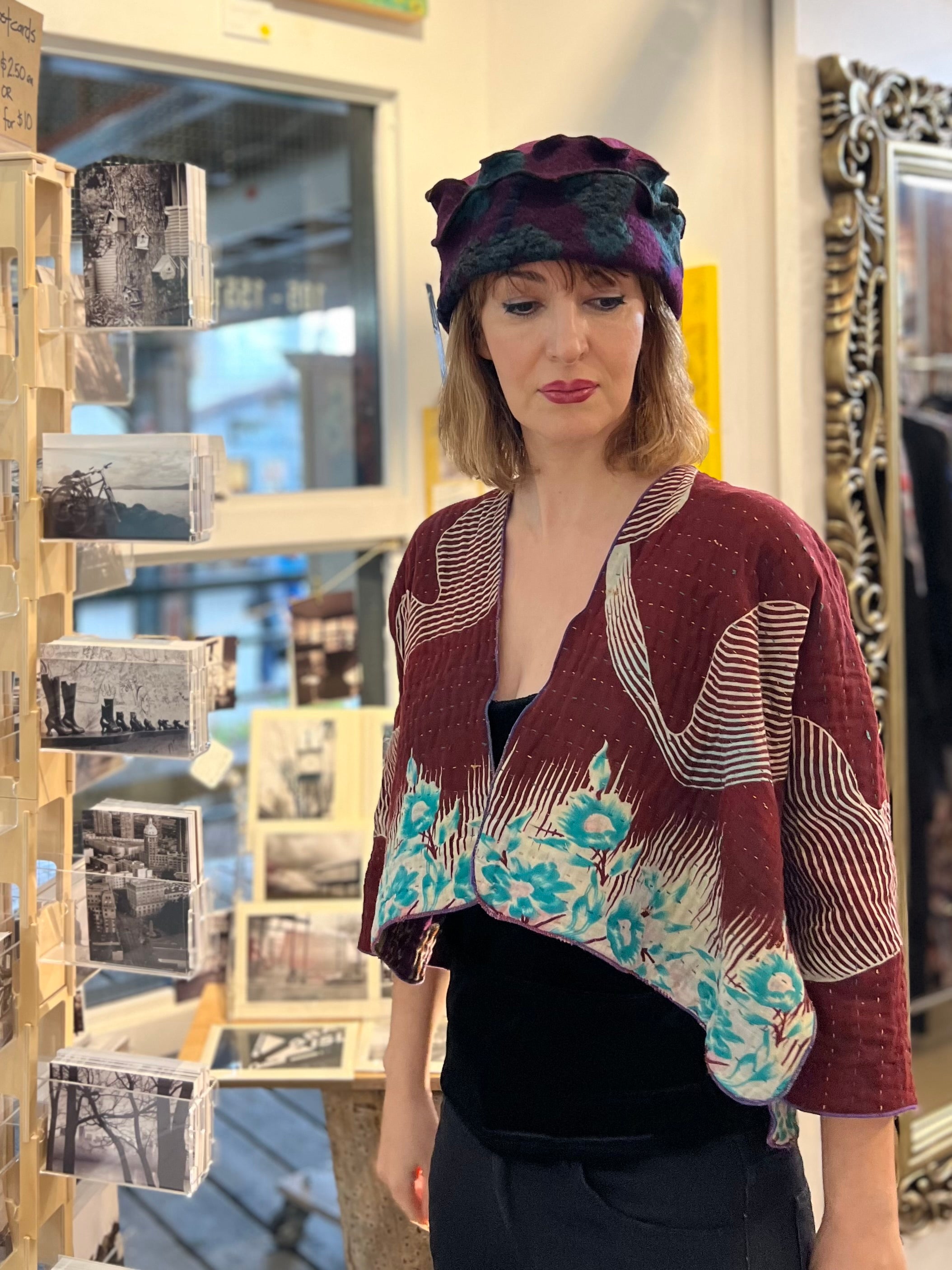 Sold out &nbsp;Reversible Kantha Jacket - JAVC257