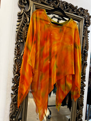 SILK Poncho all size - PO608