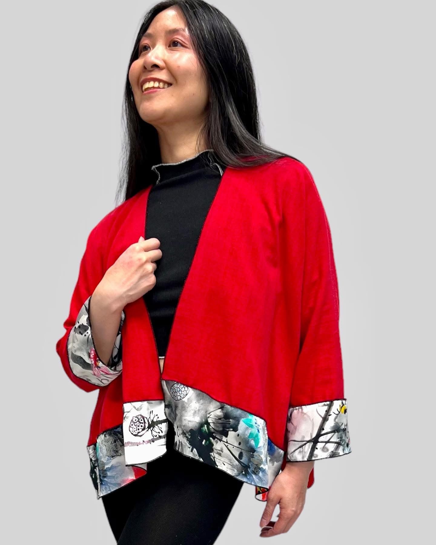 LINEN/VISCOSE WITH SILK TRIM - JALVS339