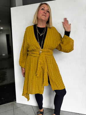 Cotton Jacket with belt/scart - JAC370