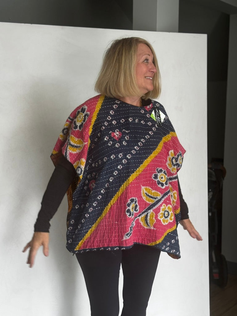 VINTAGE COTTON PONCHO - POVC83