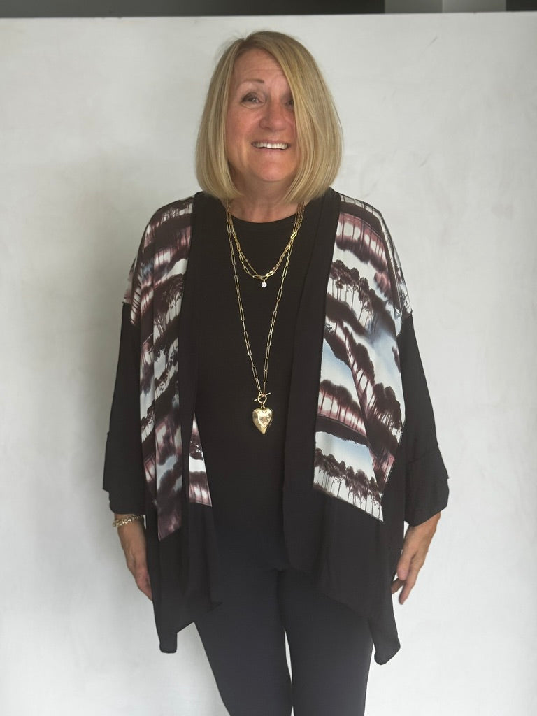 SILK WITH VISCOSE TRIM - JAVS343