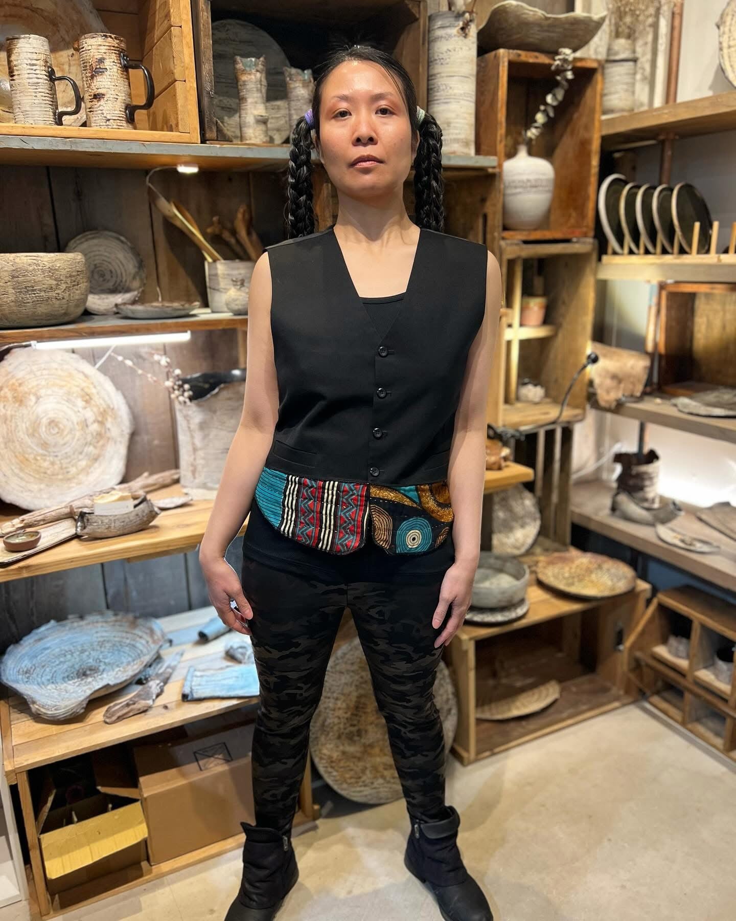 RECYCED AND VINTAGE COTTON VEST/JACKET- VEST622