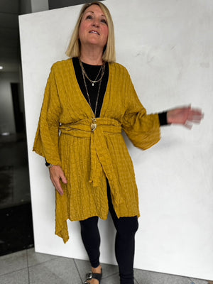 Cotton Jacket with belt/scart - JAC370