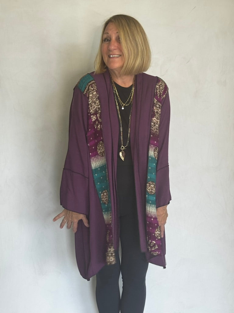 LINEN/VISCOSE AND VINTAGE COTTON JACKET - RULVC06