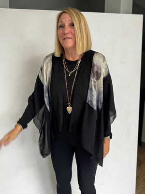 silk was hand dyed by Laurie Gray and I made this ruana - RUS11120
