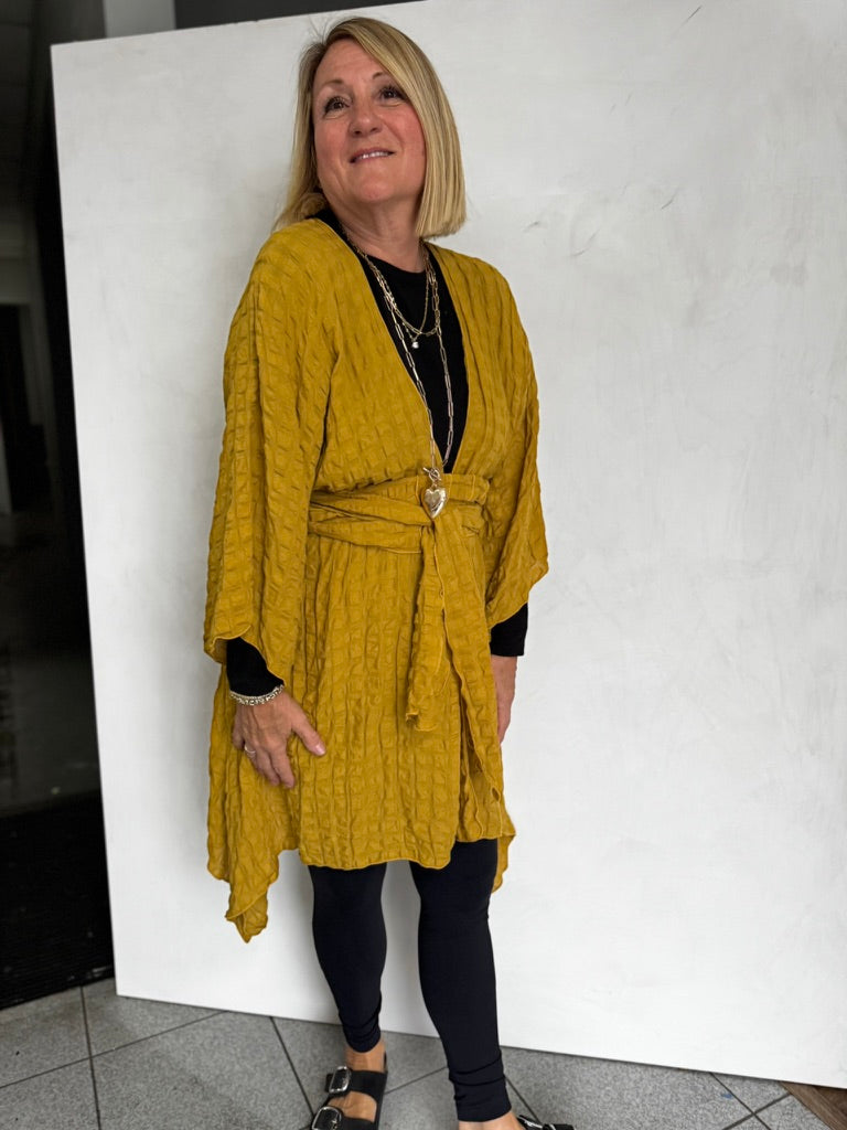 Cotton Jacket with belt/scart - JAC370