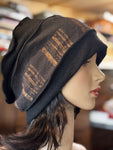 M - Wool and Linen hand painted hat HAWL91