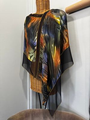 SILK SHAWL (PONCHO) - SHS001