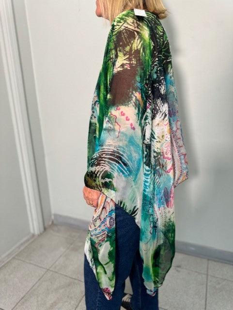 Silk Poncho - POS154